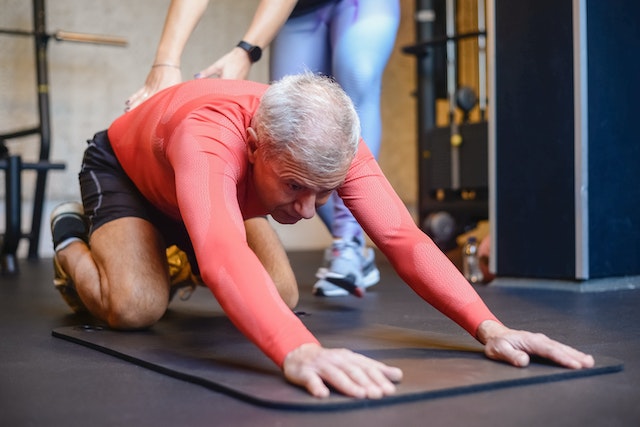 A old man workout for weightloss